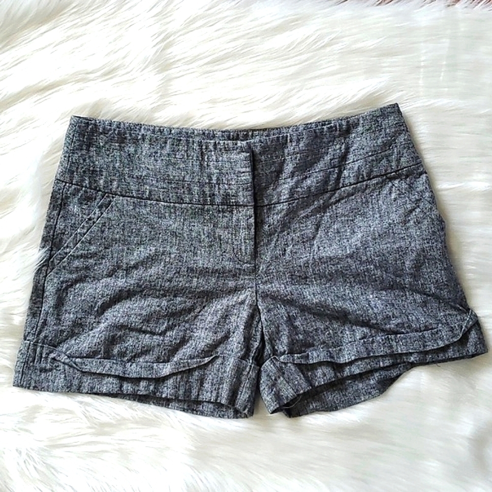 Tracy Evans Light Gray 50% Linen & Cotton Blend Low Rise Shorts Juniors Size 9